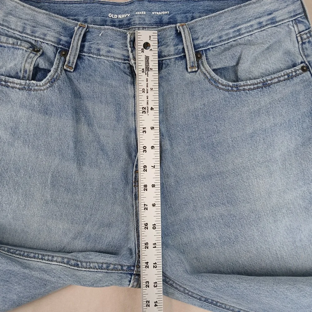 Old Navy 36x32 Mens Jeans Light‎ Wash **Actual 35x26 ** FLAWS